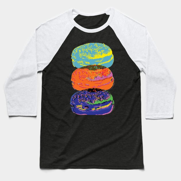 Trashy Pop Art Burgers Baseball T-Shirt by DANPUBLIC